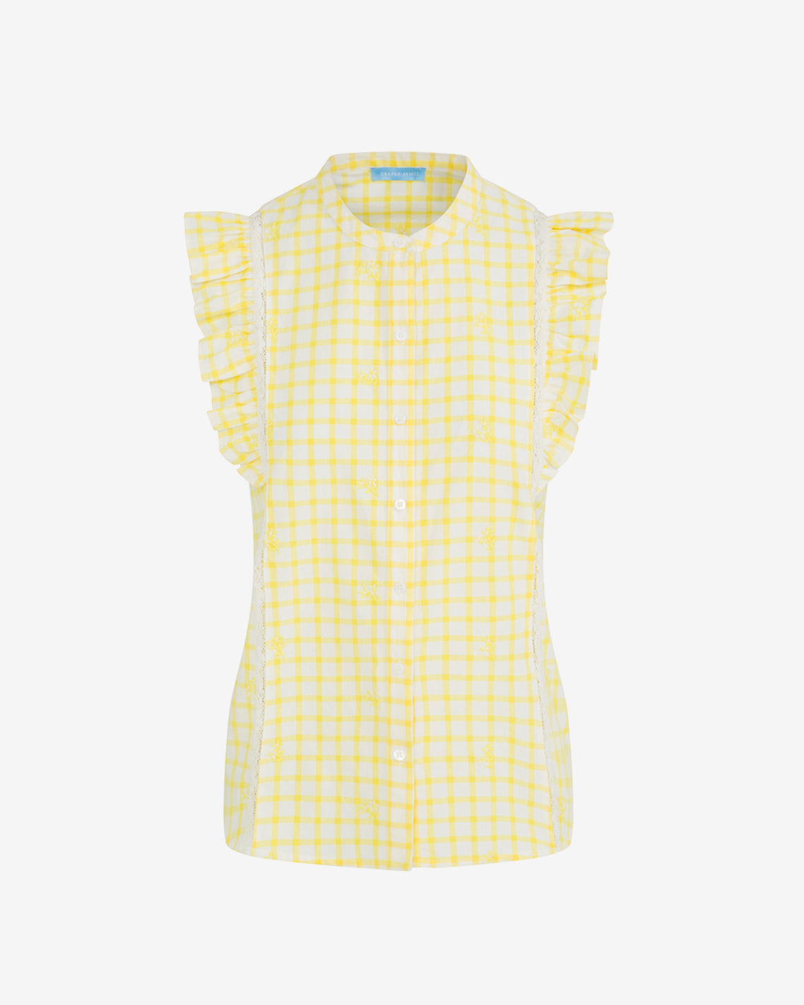 Grid Print Top Yellow - Draper James