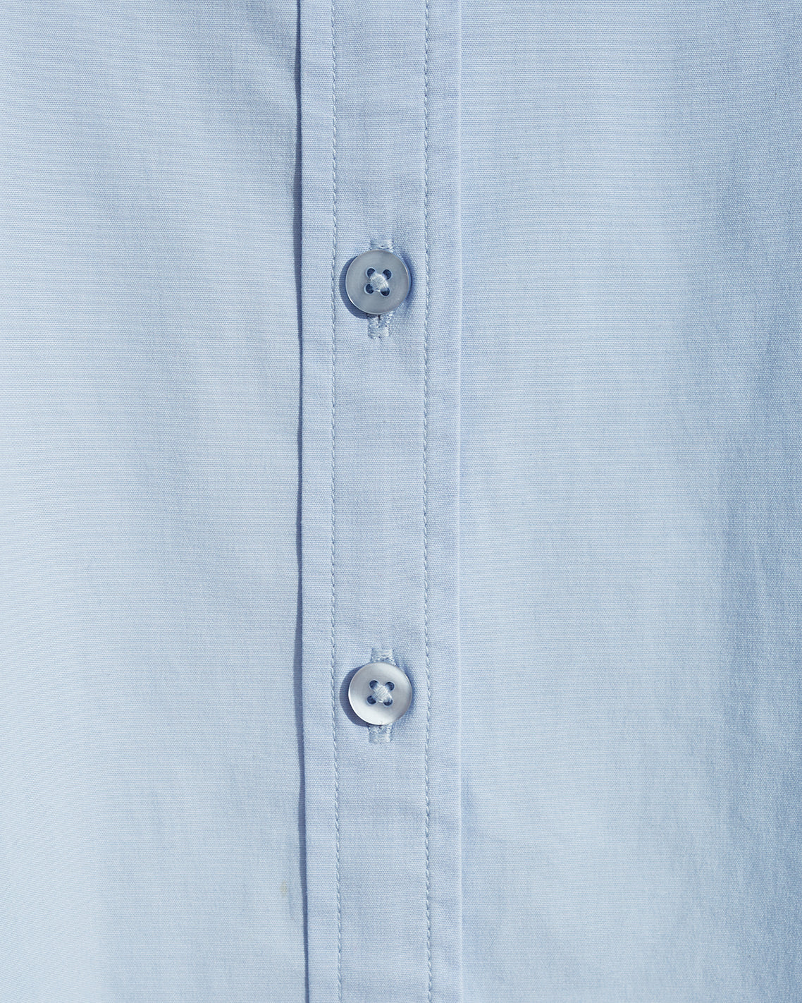 Long-Sleeve Button Down in Cotton Poplin Light Blue - Draper James