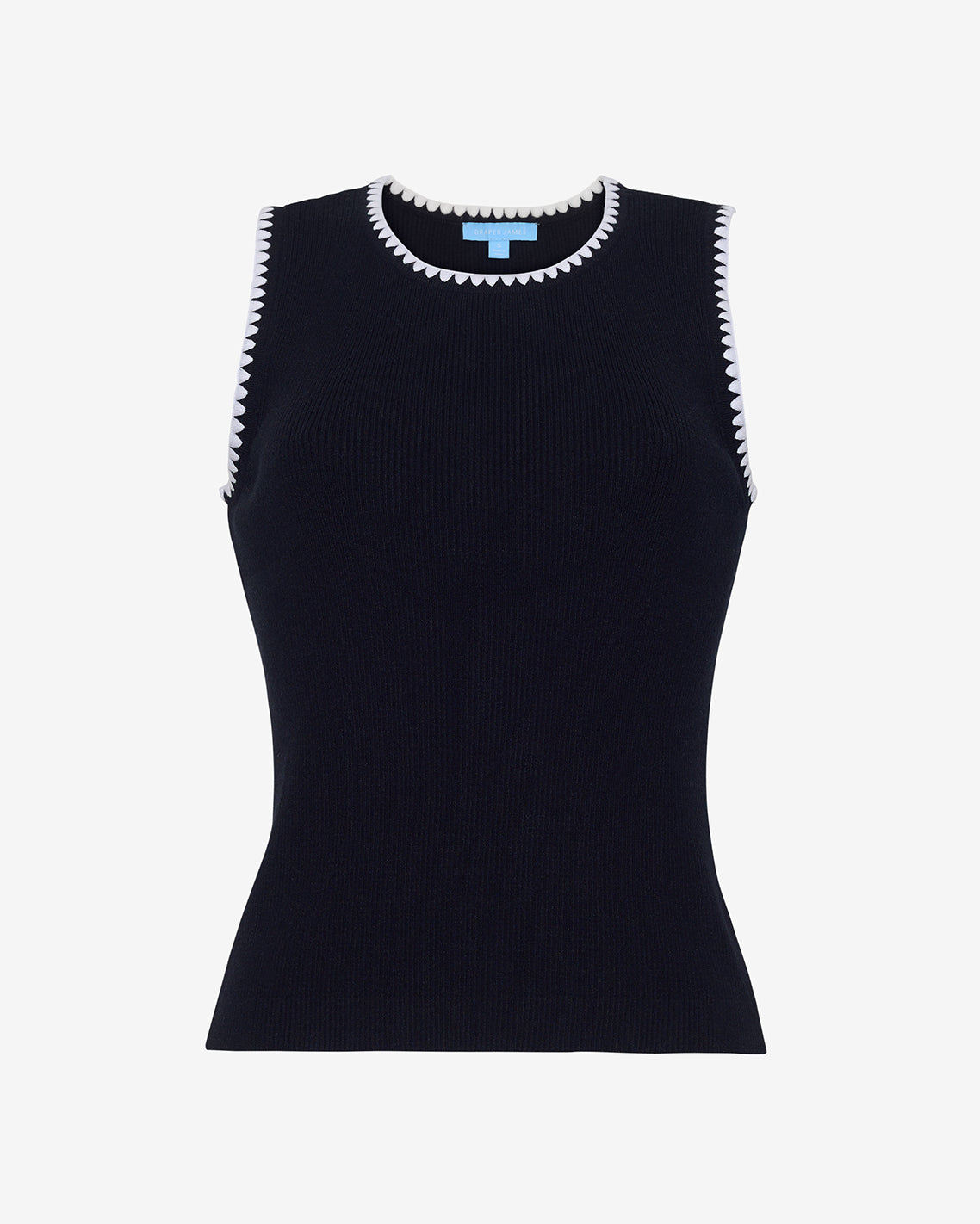 Sweater Tank in Print | Women's Knit Tops Belle Meade Black - Draper James