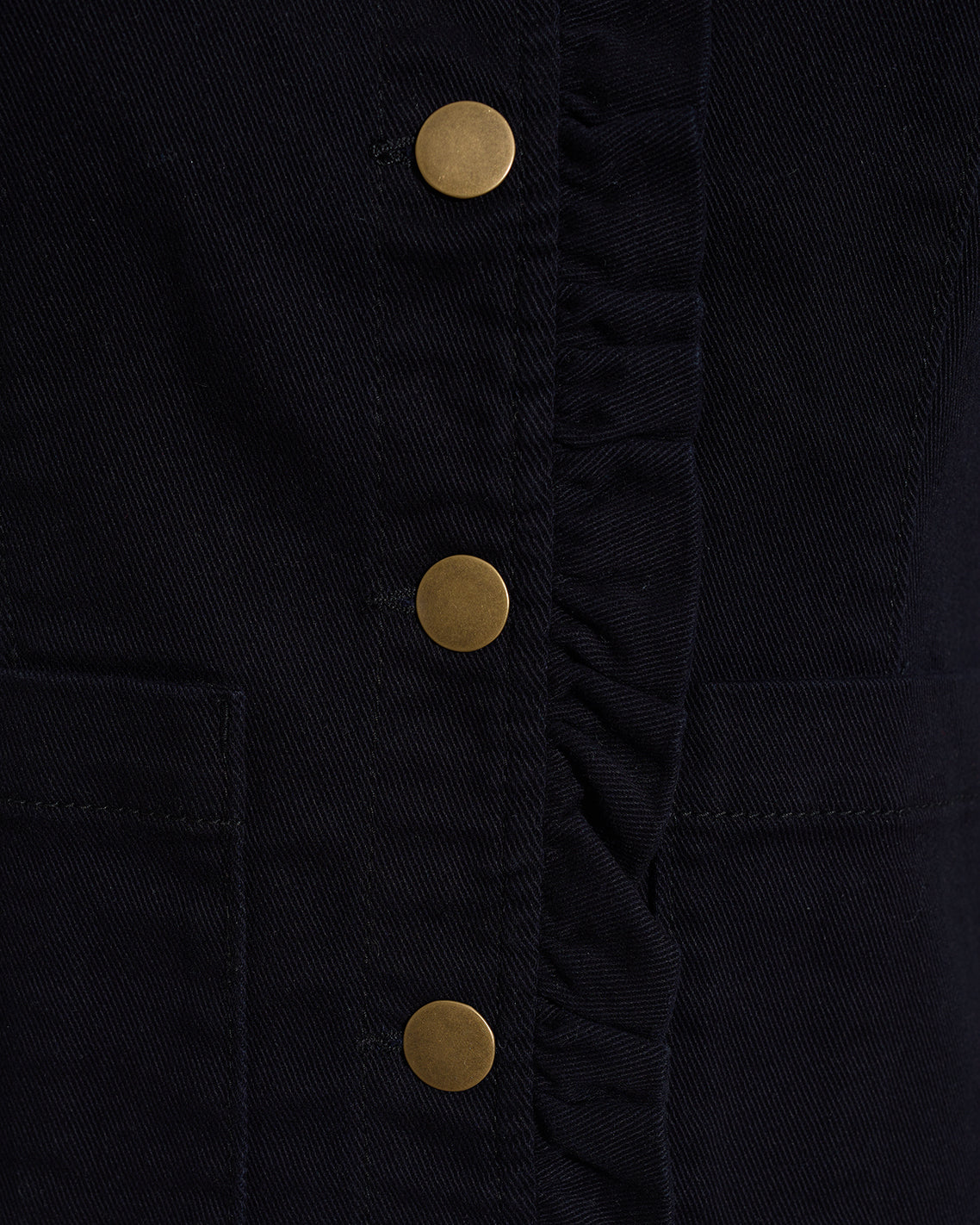 Ruffle Denim Jacket – Light Wash Belle Meade Black - Draper James