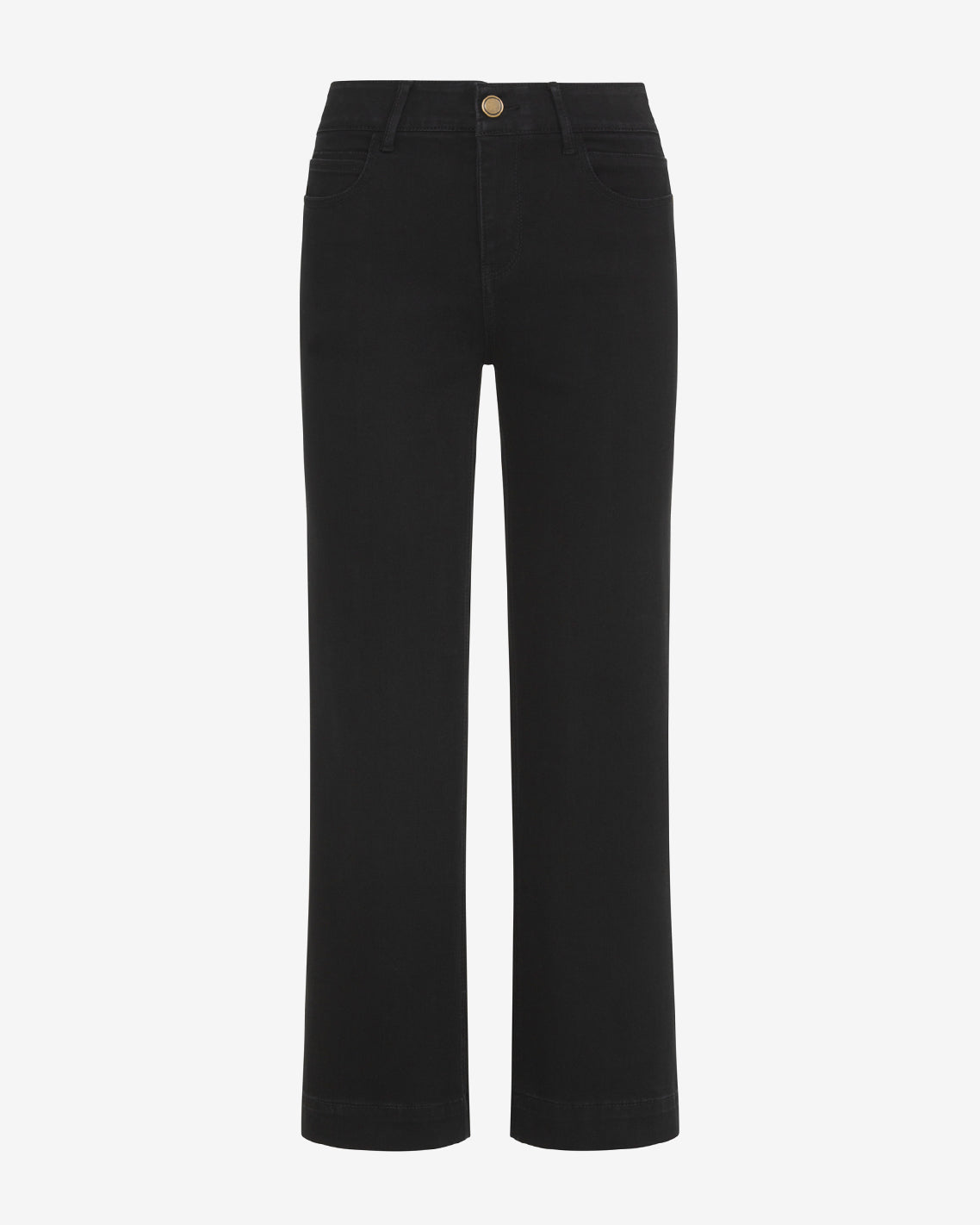 5-Pocket Wide Leg Crop in Black Denim Belle Meade Black - Draper James