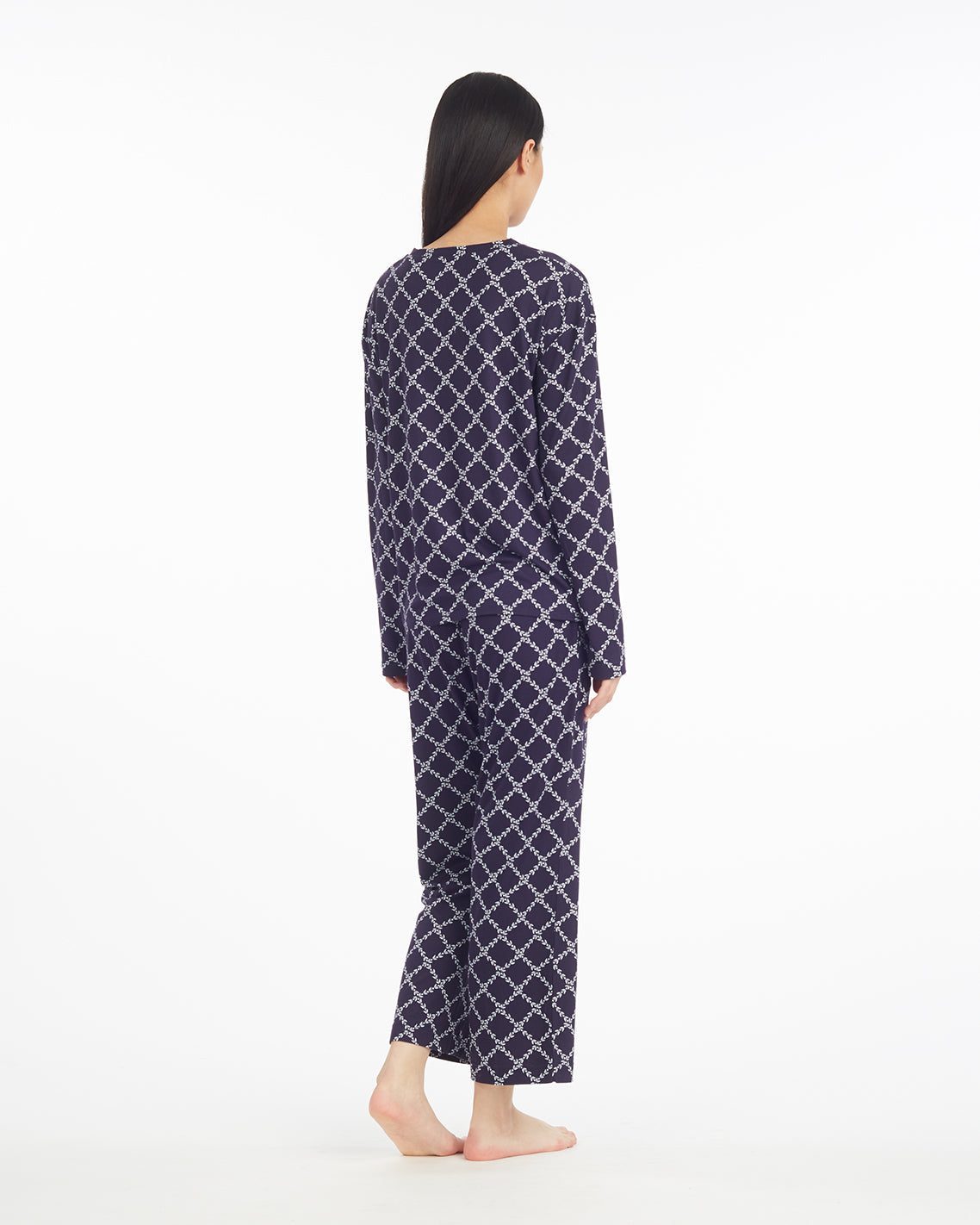 Amelia Pajama Set in Vine Lattice Vine Lattice - Draper James