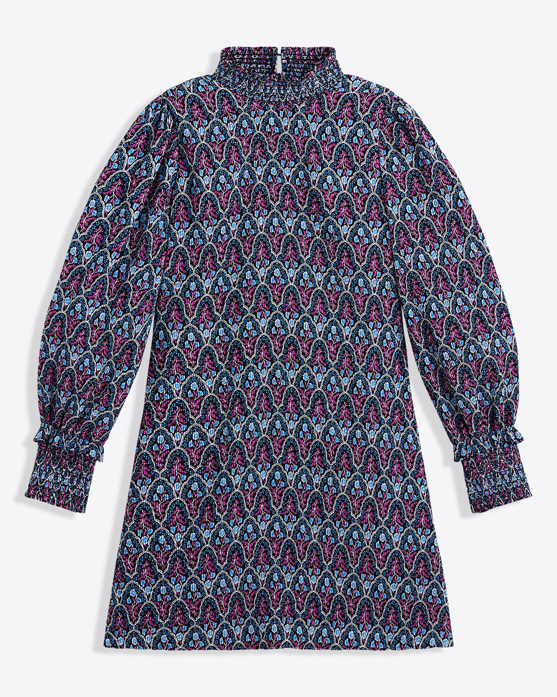 Long-Sleeve Shift Dress Black Multi - Draper James