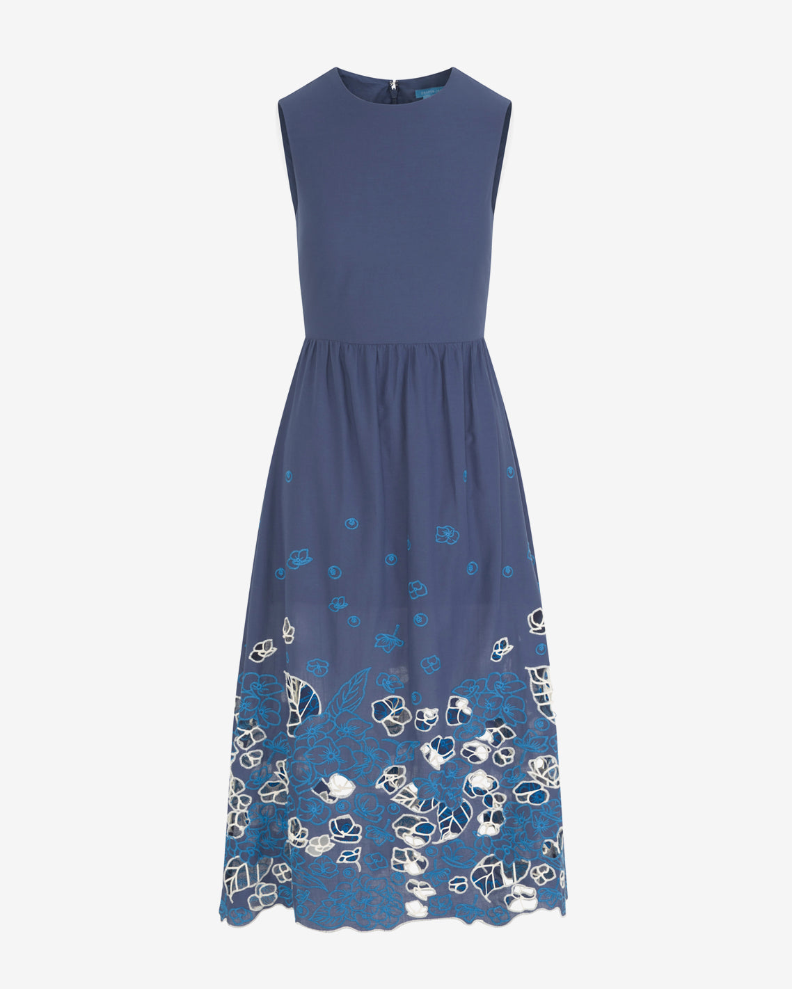 Palmer Dress in Embroidery Blue Multi - Draper James