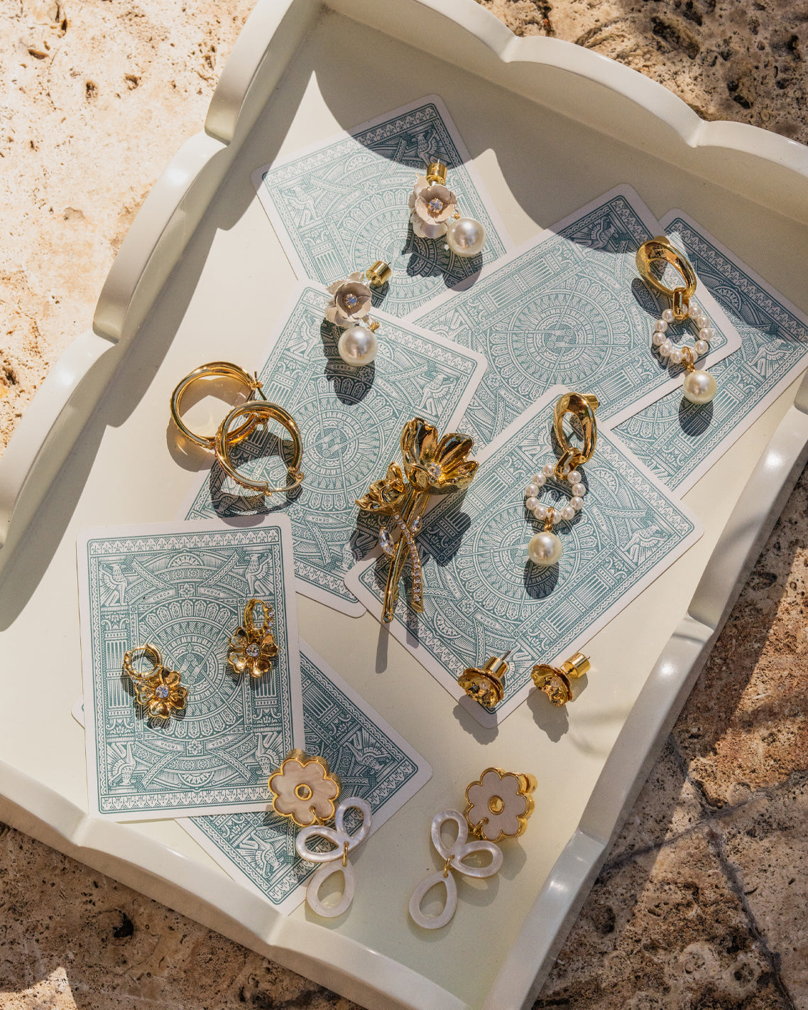 Lucky Clover Hoop Earrings Gold - Draper James