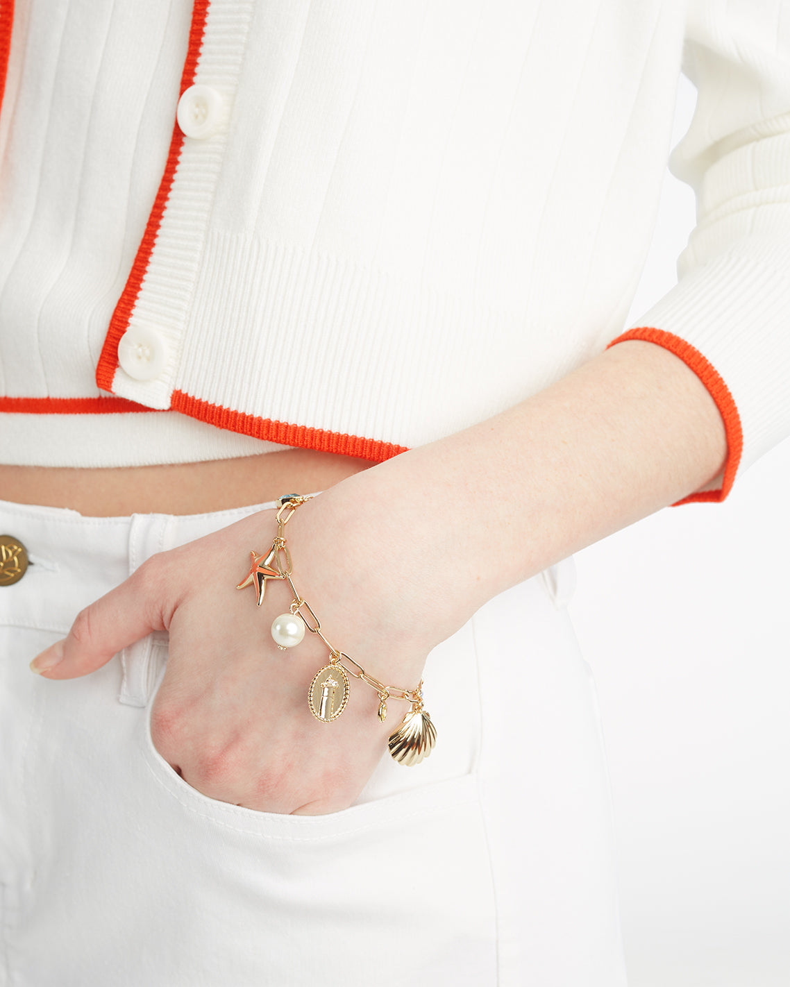 Seaside Charm Bracelet Gold - Draper James