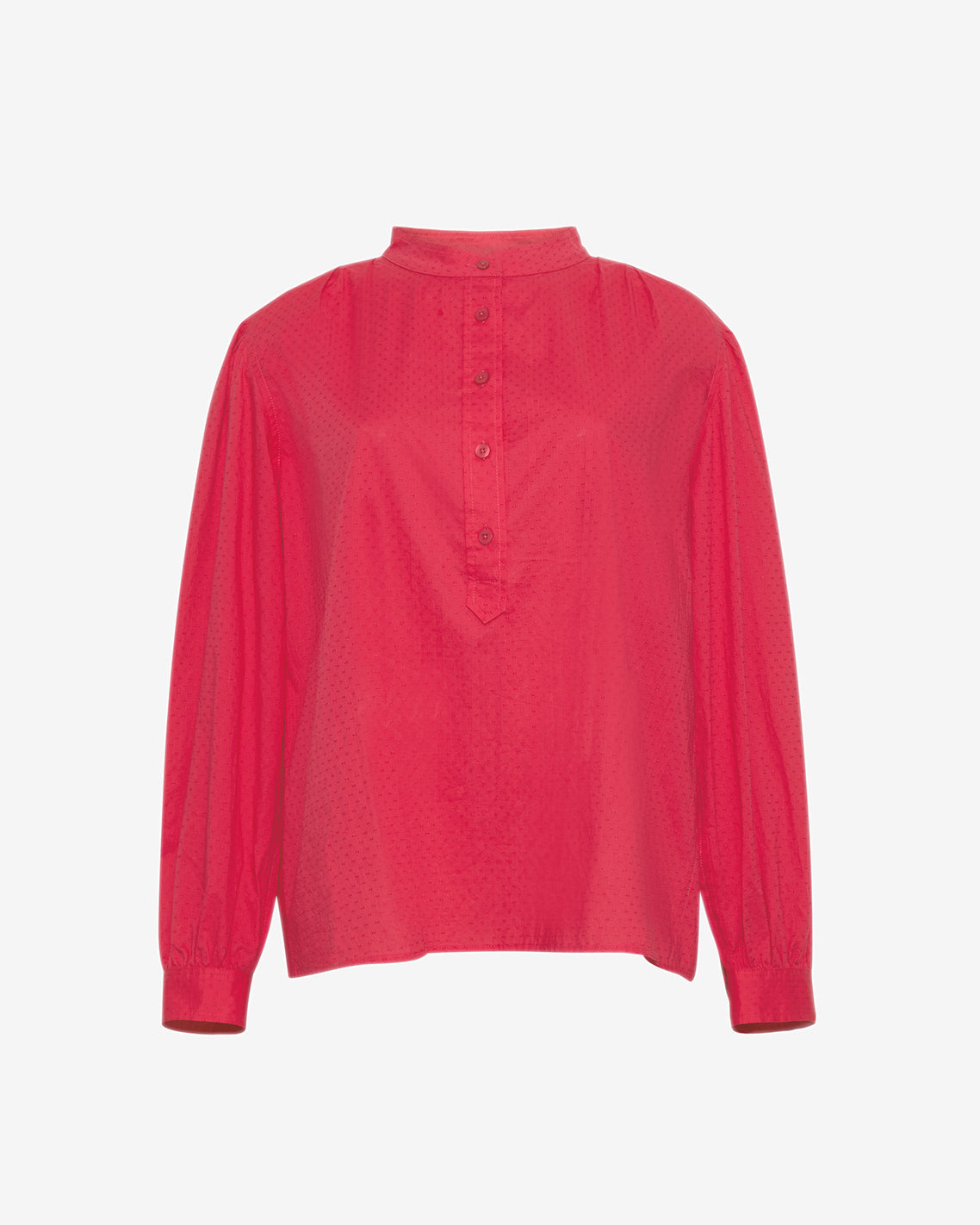 Pleated Button Down in Cotton Dobby in Love Potion Love Potion - Draper James