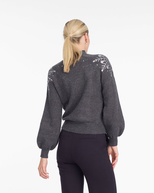 Snowflake Sweater Grey - Draper James