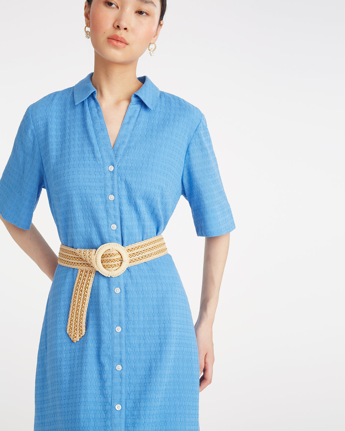 Raffia Belt With Metallic Natural - Draper James