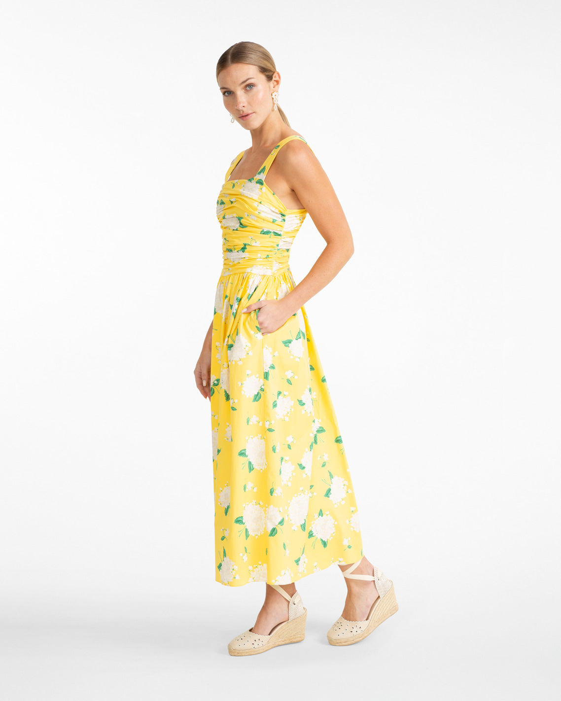 Patti Midi Dress in Floral Yellow - Draper James