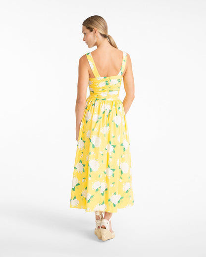 Patti Midi Dress in Floral Yellow - Draper James