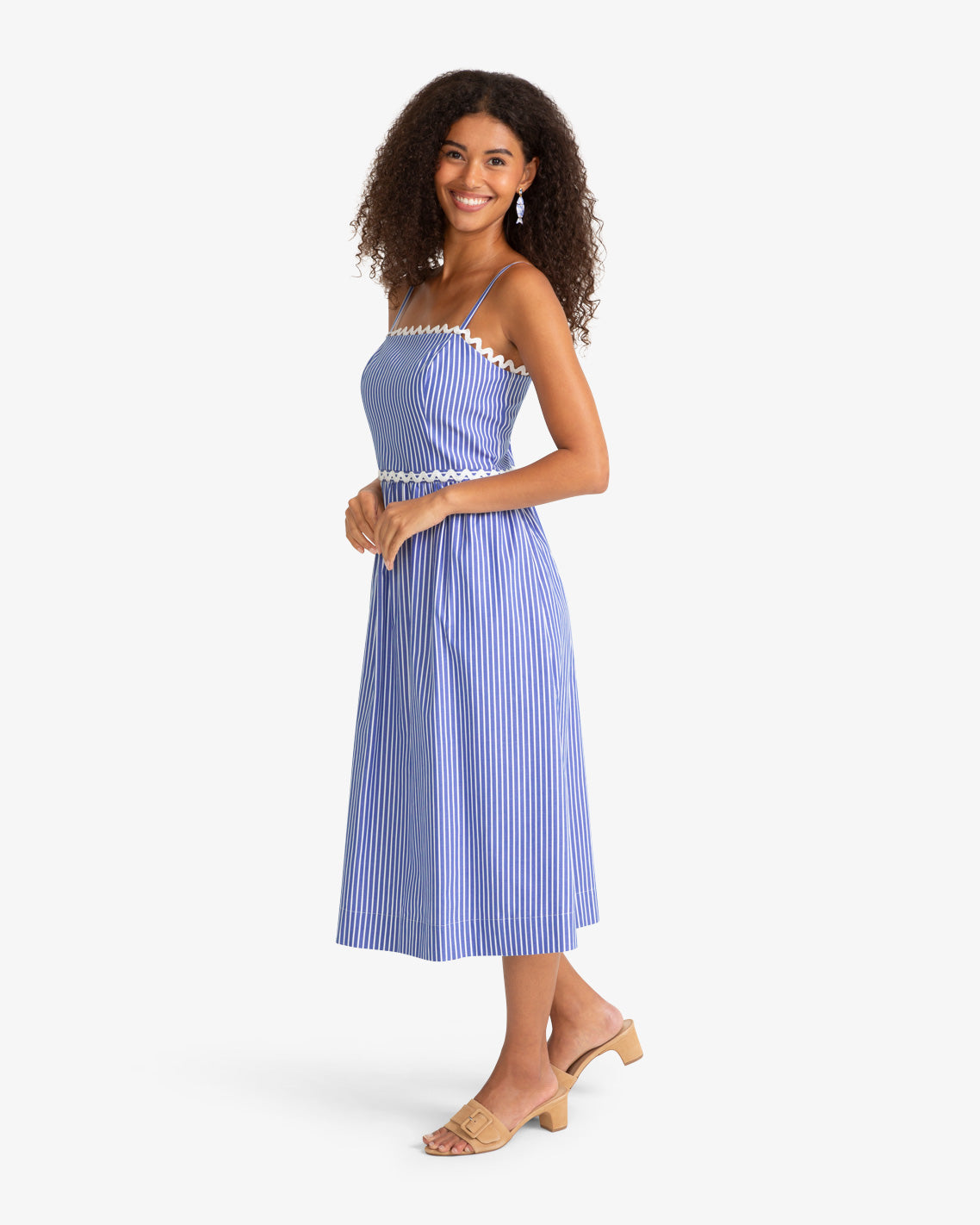 Marley Midi Dress Nassau Navy - Draper James