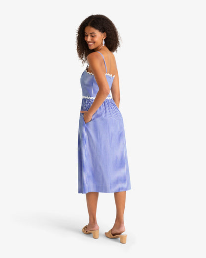 Marley Midi Dress Nassau Navy - Draper James