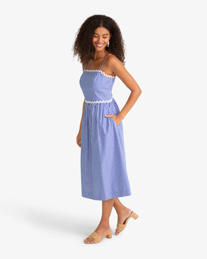 Marley Midi Dress Nassau Navy - Draper James