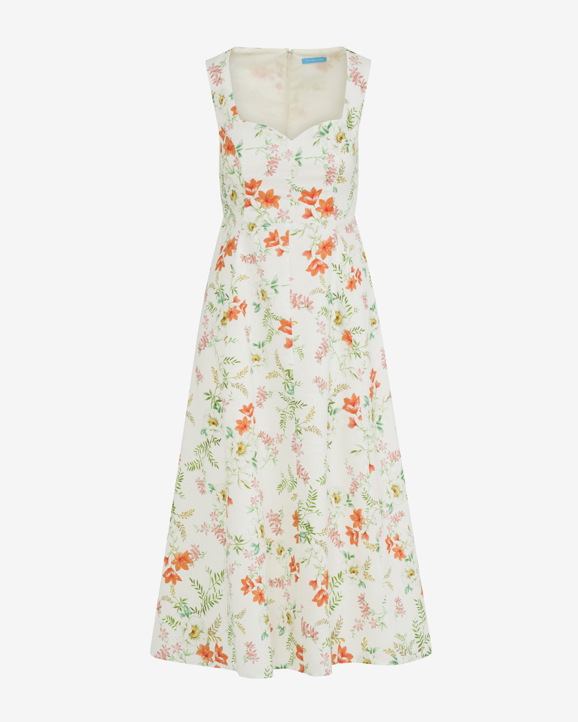 Radley Sleeveless Midi Dress in Floral Orange - Draper James