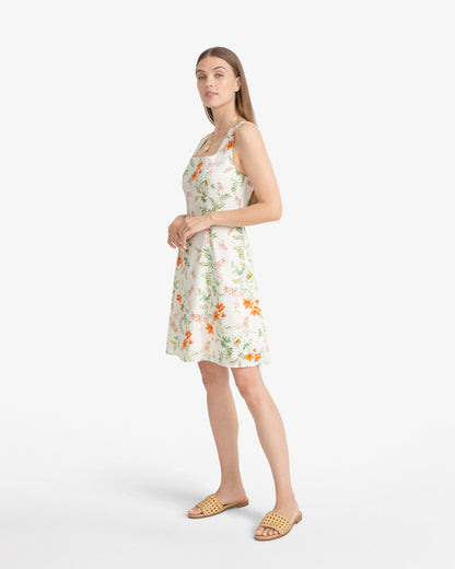 Cove Sleeveless Mini Dress in Floral Orange - Draper James
