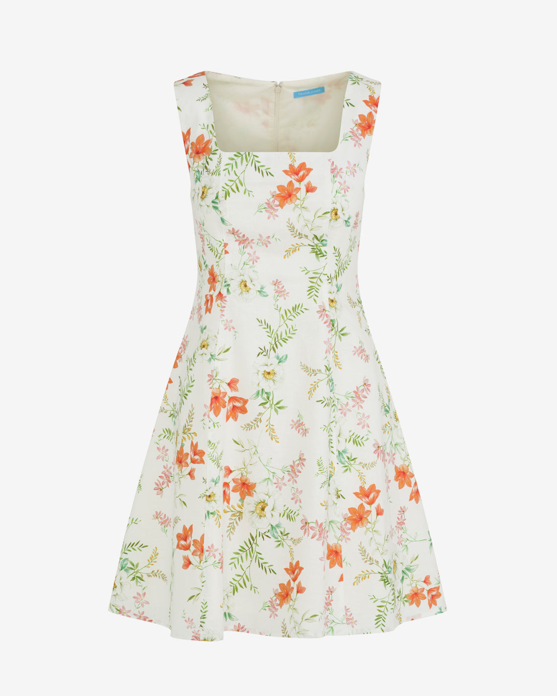 Cove Sleeveless Mini Dress in Floral Orange - Draper James