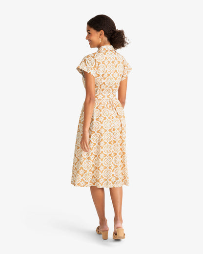 Skylar Belted Shirt Dress Gold - Draper James