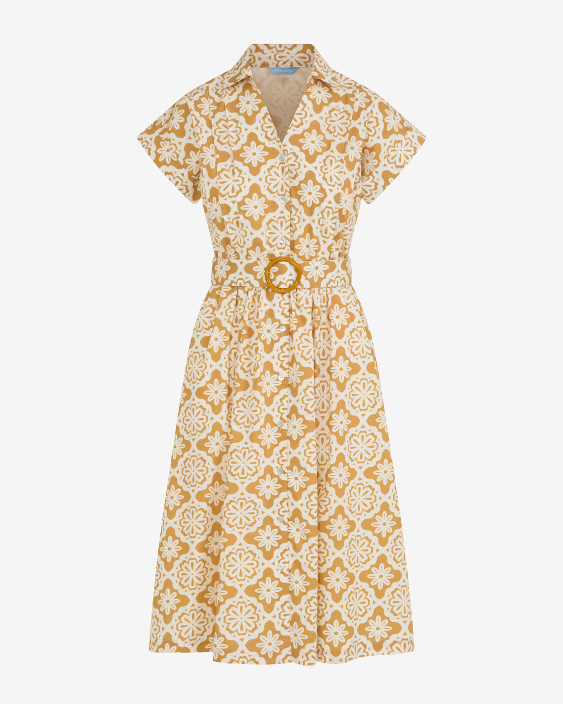 Skylar Belted Shirt Dress Gold - Draper James