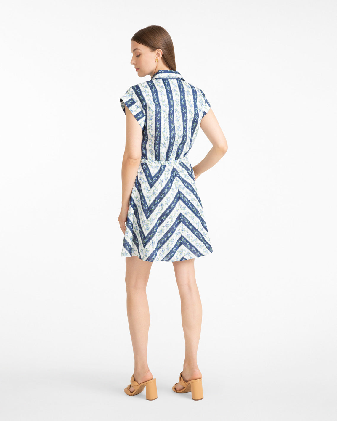 Phoebe Dress in Floral Stripe Multistripe - Draper James