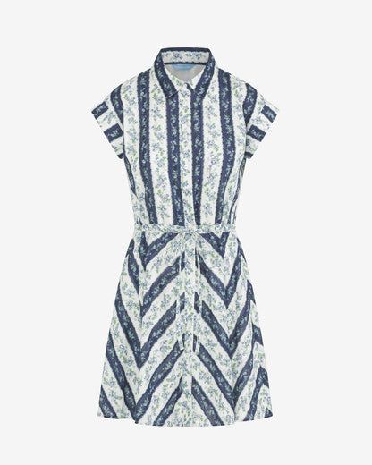 Phoebe Dress in Floral Stripe Multistripe - Draper James