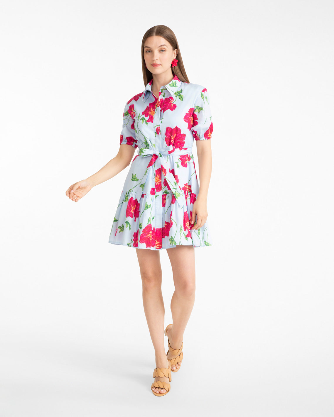 Cecily Mini Shirtdress Blue Multi - Draper James