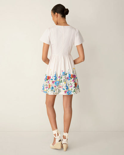 Fae Love Circle Dress in Summer Blooms Tan - Draper James
