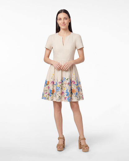 Fae Love Circle Dress in Summer Blooms Tan - Draper James