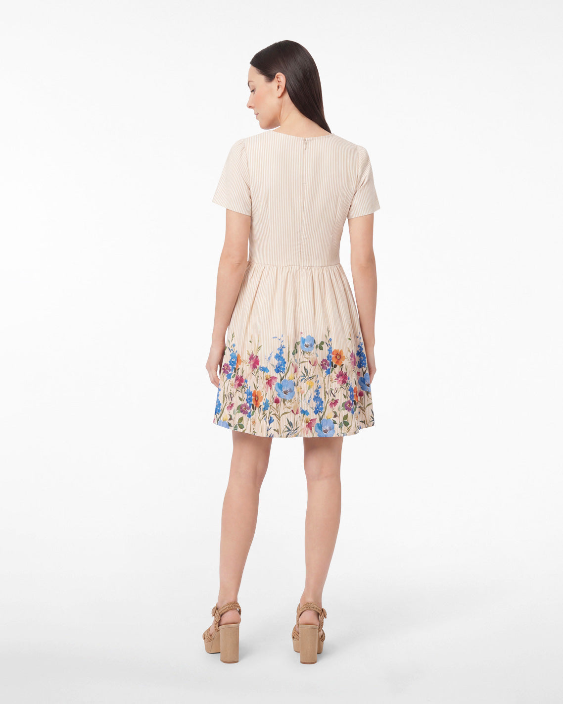 Fae Love Circle Dress in Summer Blooms Tan - Draper James