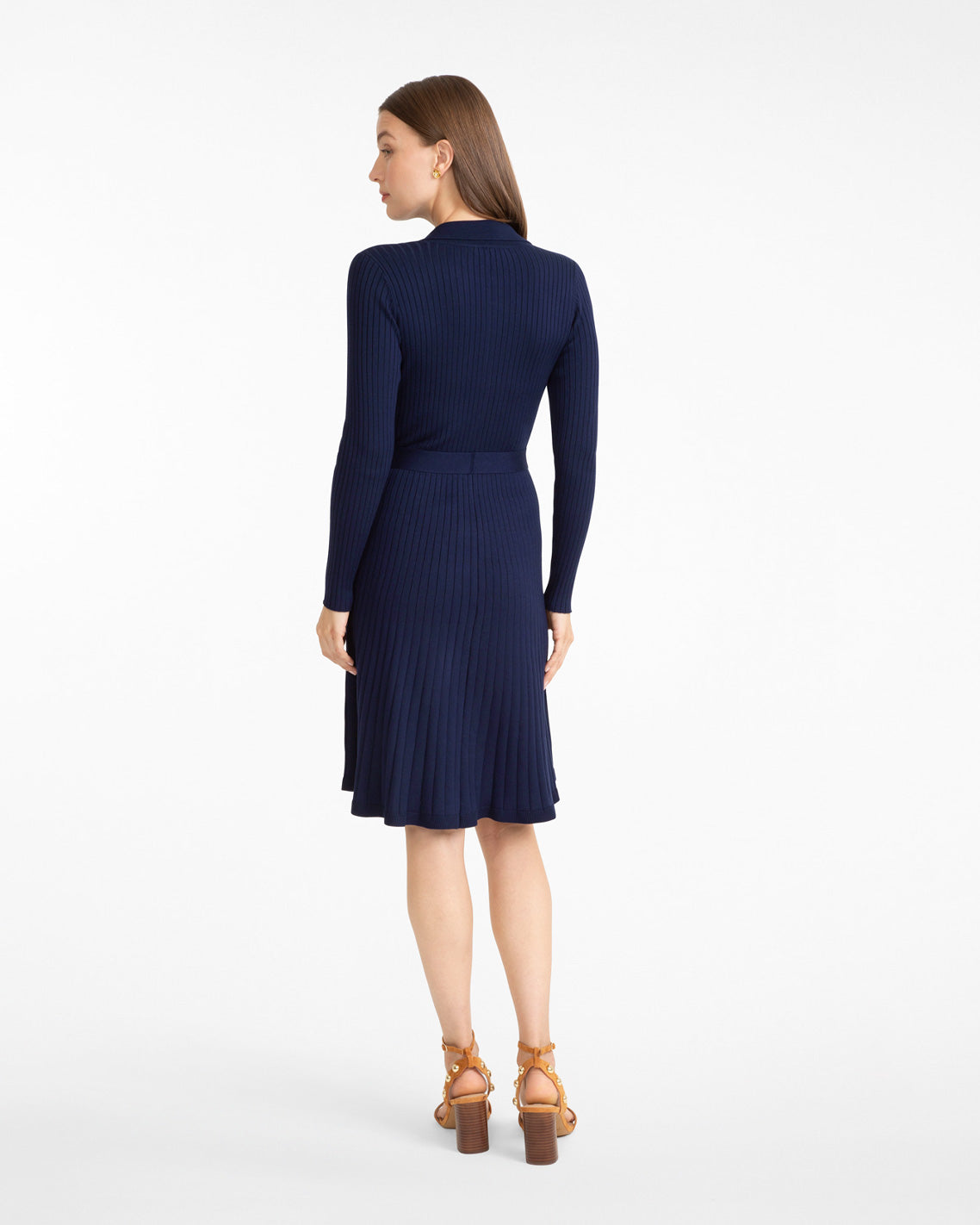 Monroe Knit Midi Dress Nassau Navy - Draper James