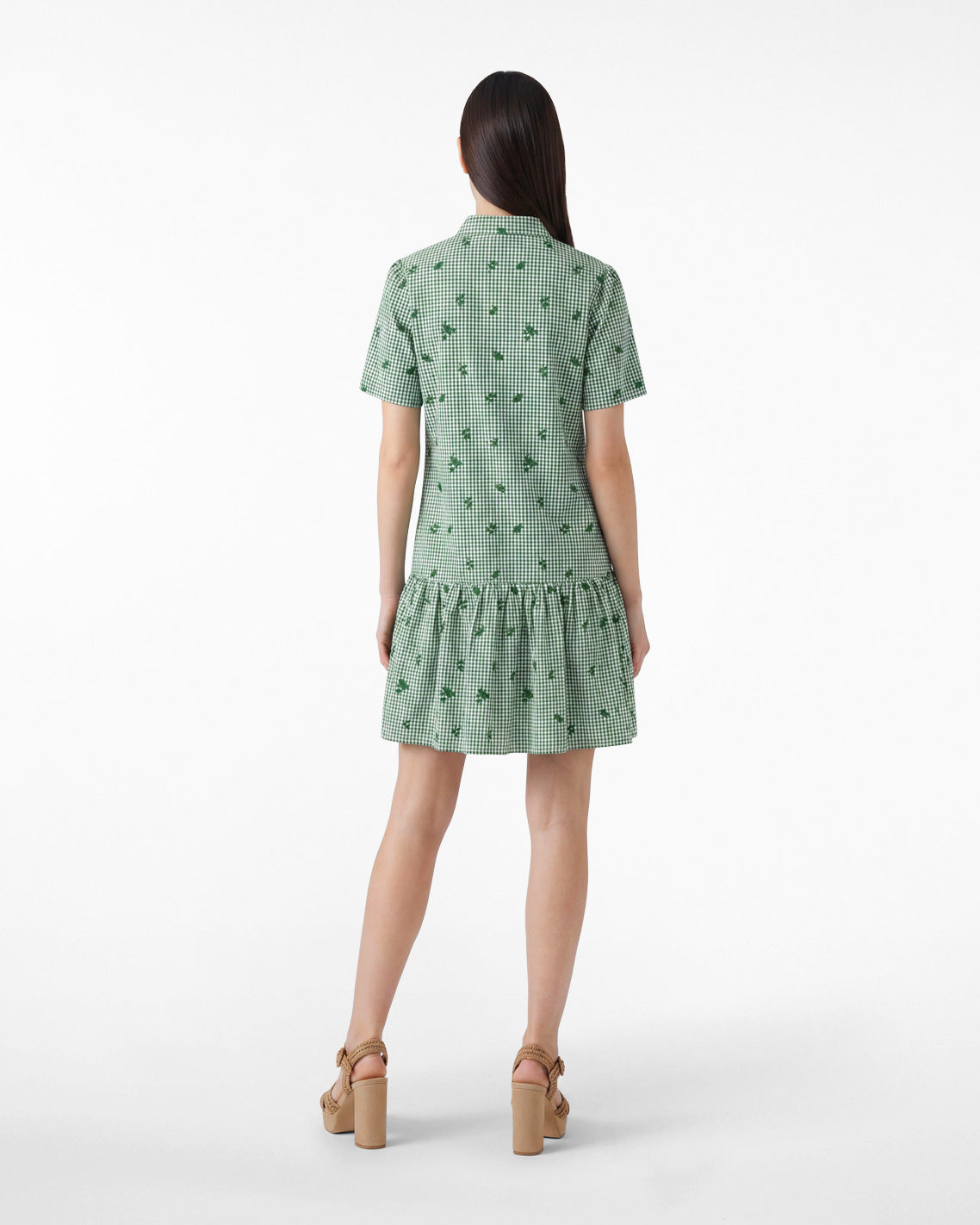 Molly Mini Dress in Green Gingham Green Multi - Draper James