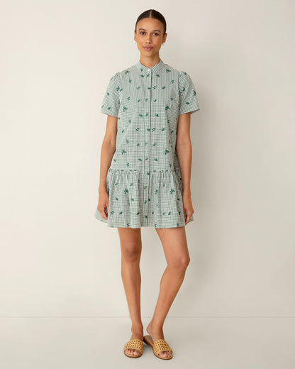 Molly Mini Dress in Green Gingham Green Multi - Draper James