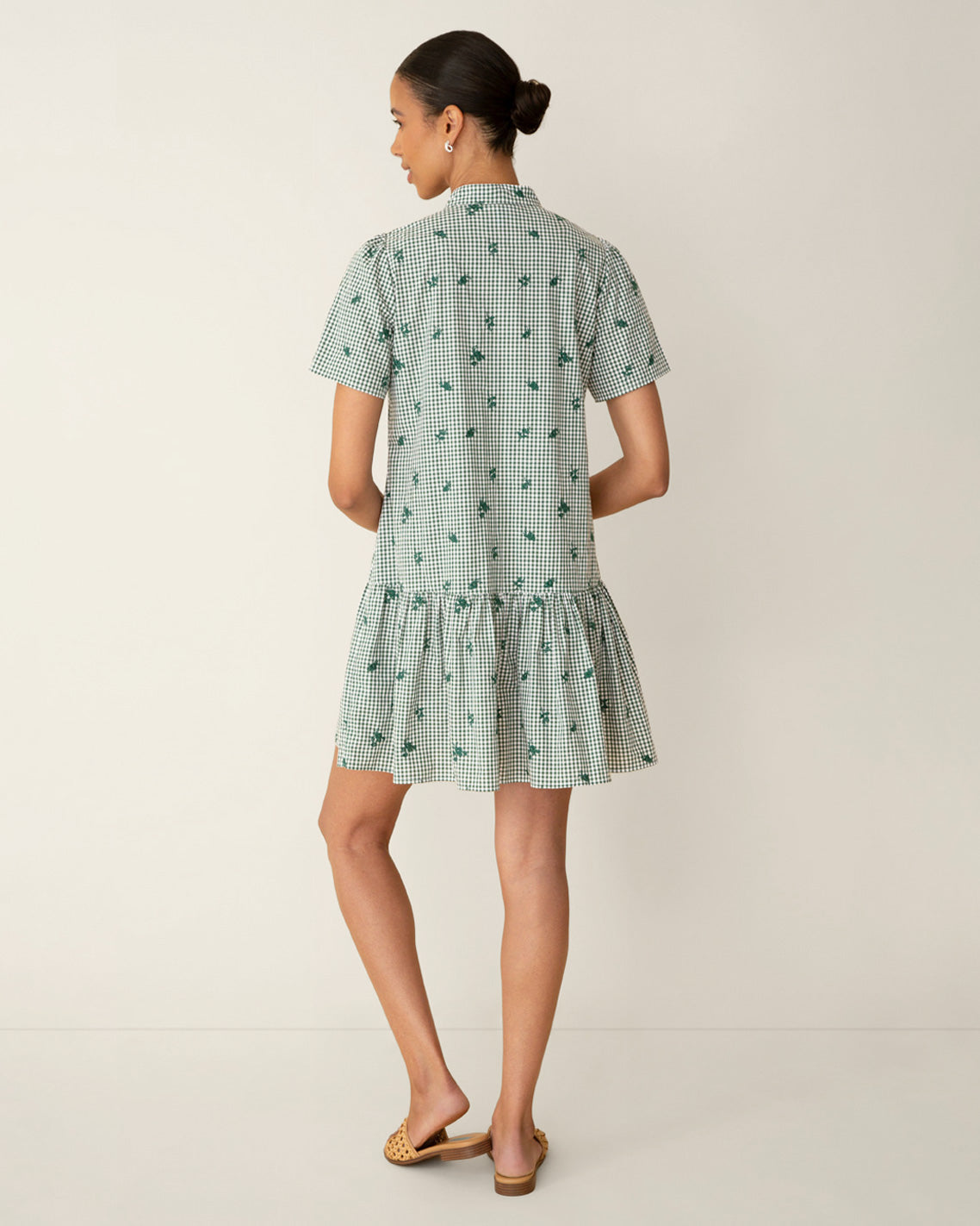 Molly Mini Dress in Green Gingham Green Multi - Draper James