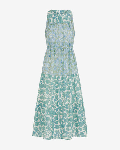 Marlow Two Tone Shell Midi Dress Green Multi - Draper James