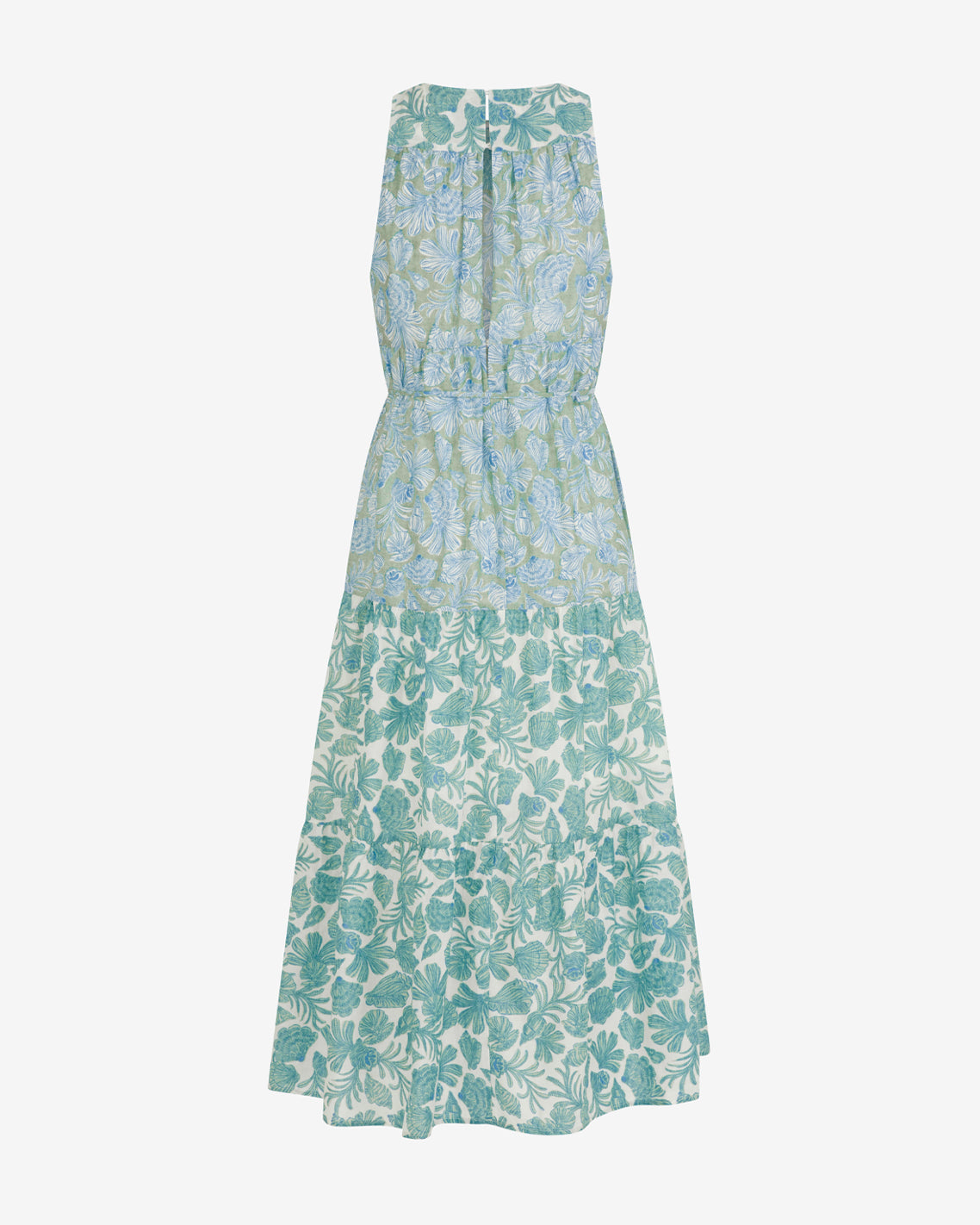Marlow Two Tone Shell Midi Dress Green Multi - Draper James