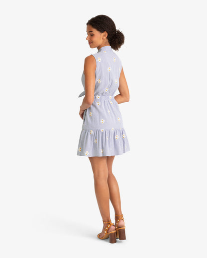 Laken Tie Waist Stripe Dress Blue/White - Draper James