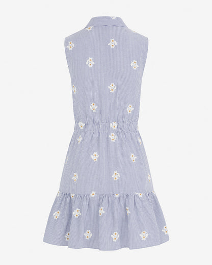 Laken Tie Waist Stripe Dress Blue/White - Draper James