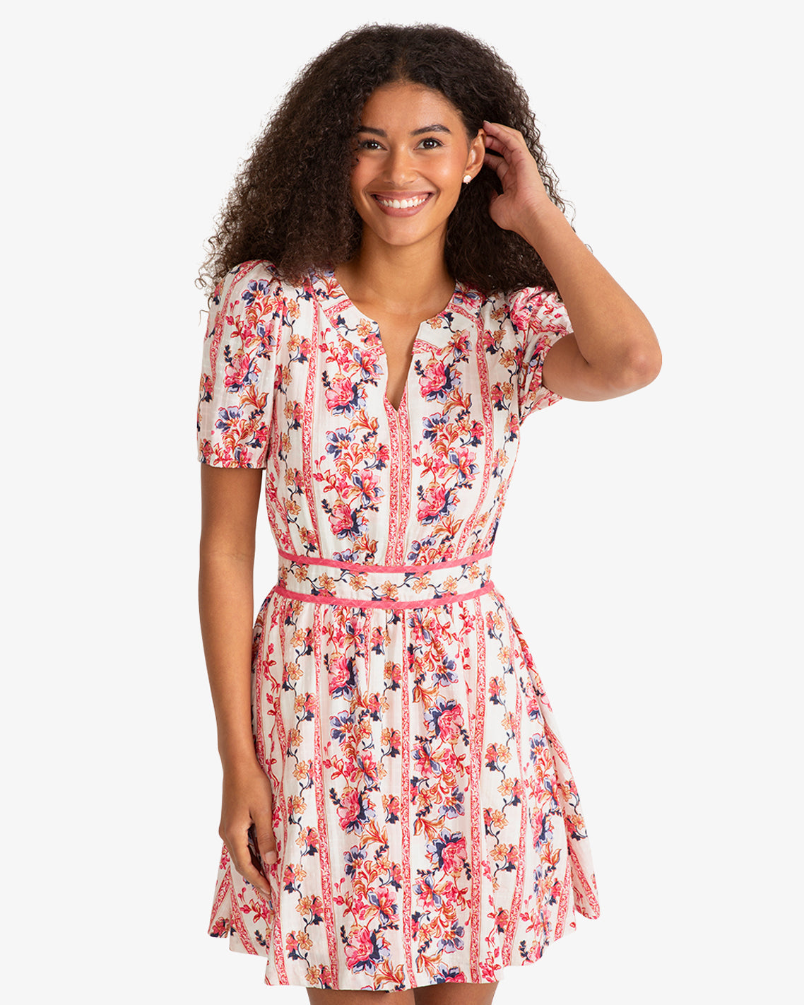 Kim Mini Floral Dress Fuschia - Draper James