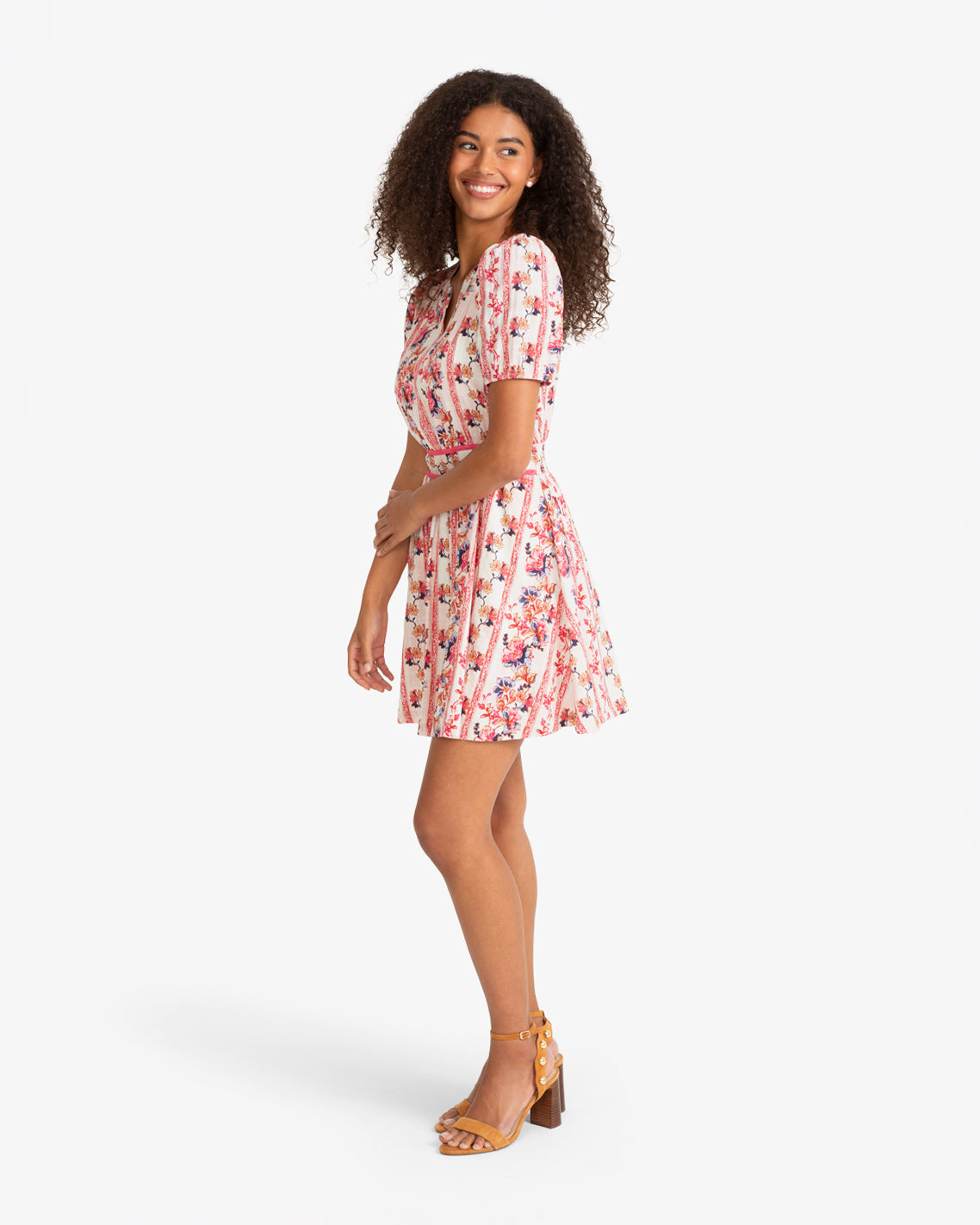 Kim Mini Floral Dress Fuschia - Draper James