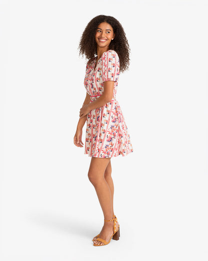 Kim Mini Floral Dress Fuschia - Draper James