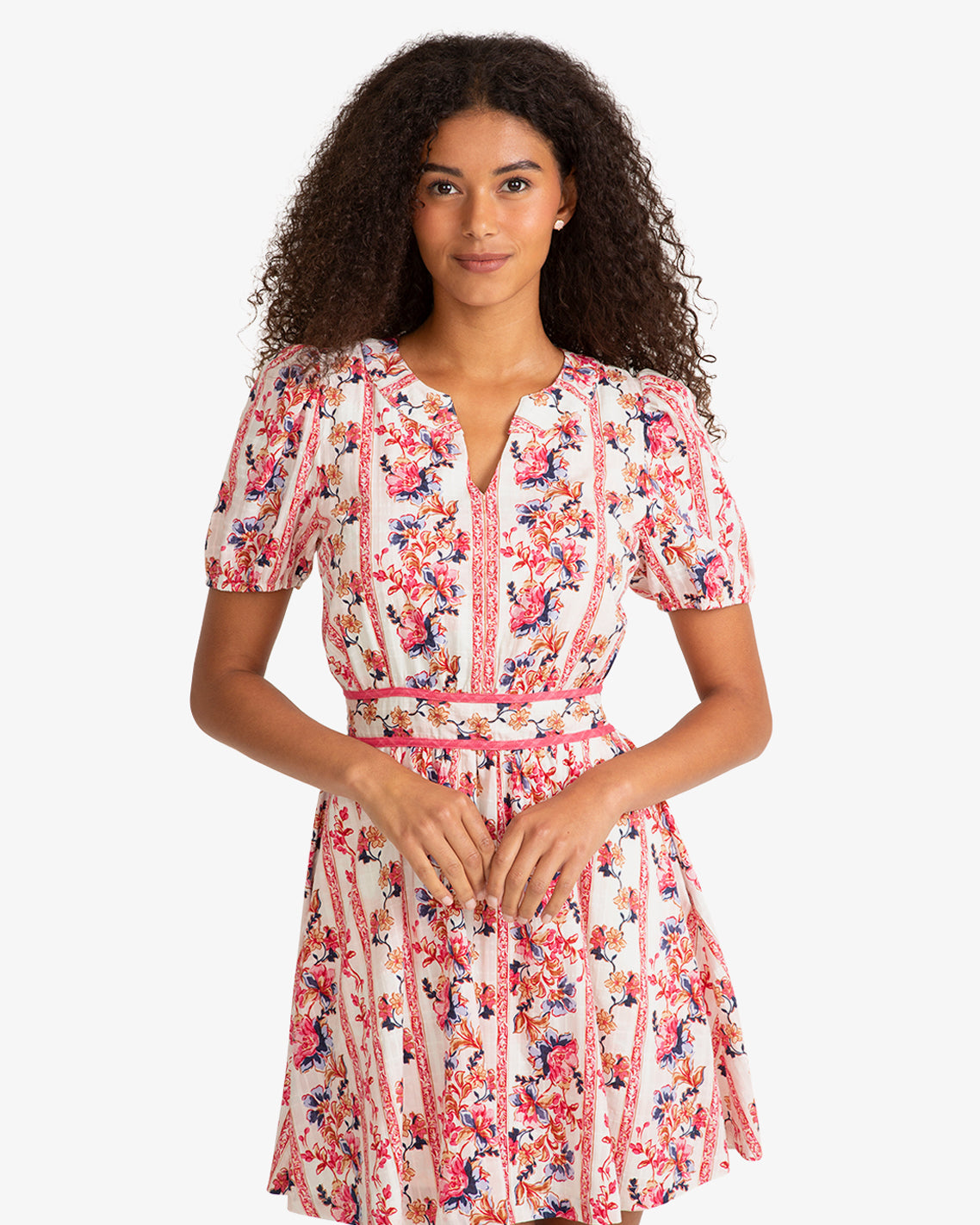 Kim Mini Floral Dress Fuschia - Draper James