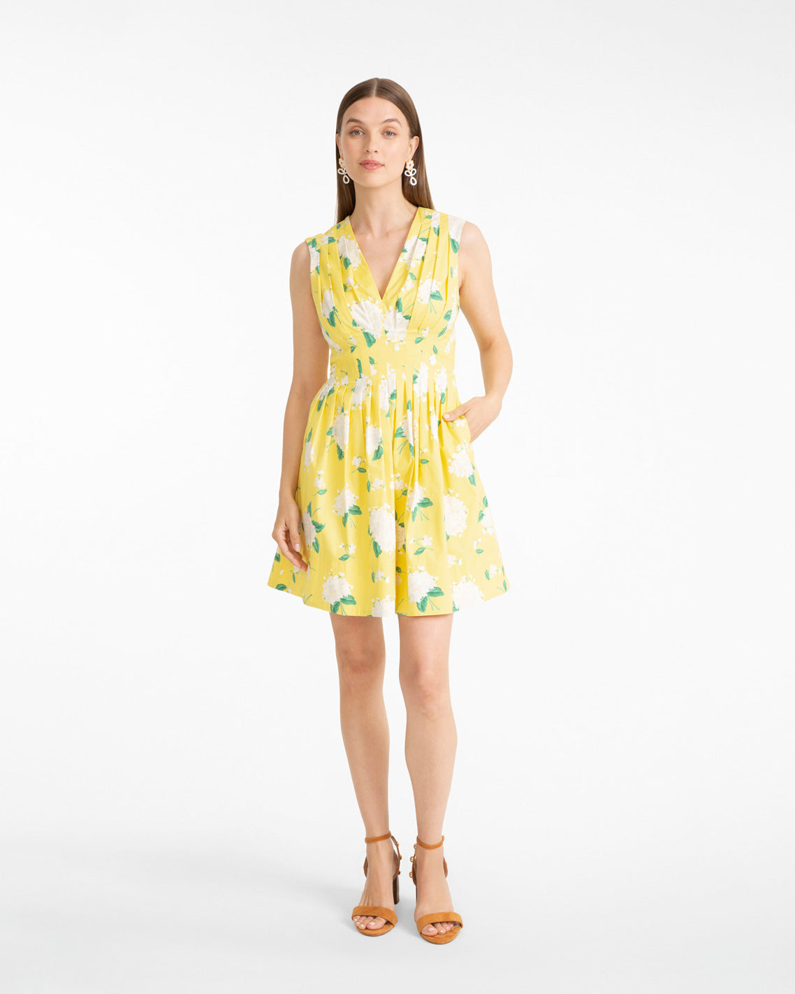 Lenny Mini Dress in Floral Yellow - Draper James