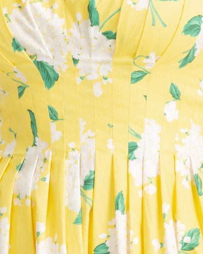 Lenny Mini Dress in Floral Yellow - Draper James