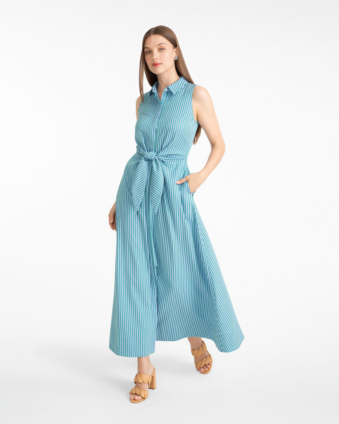 Evangeline Dress in Seersucker Stripe Multistripe - Draper James