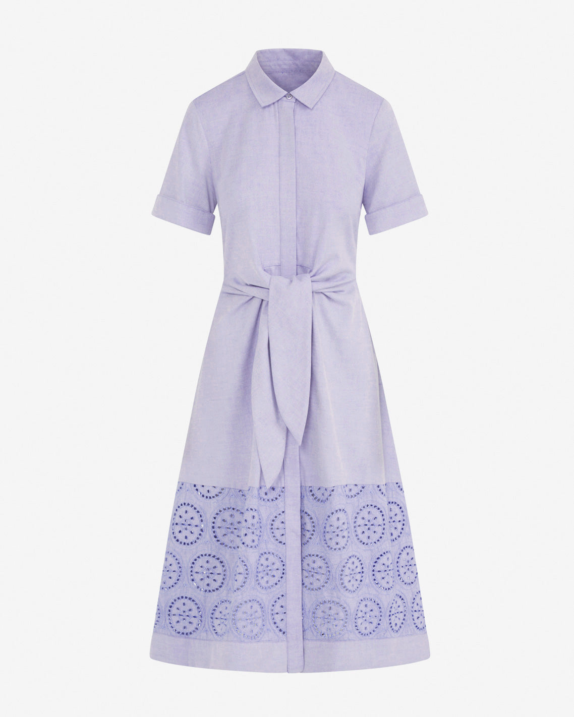 Riley Midi Shirtdress in Embroidery Blue Multi - Draper James