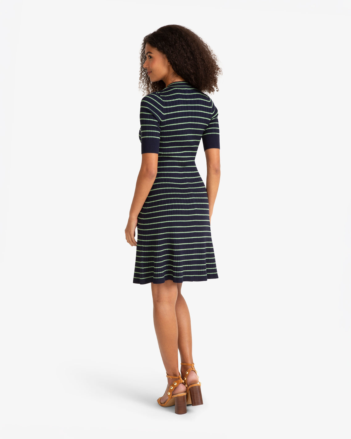 Judy Striped Knit Dress Blue Multi - Draper James