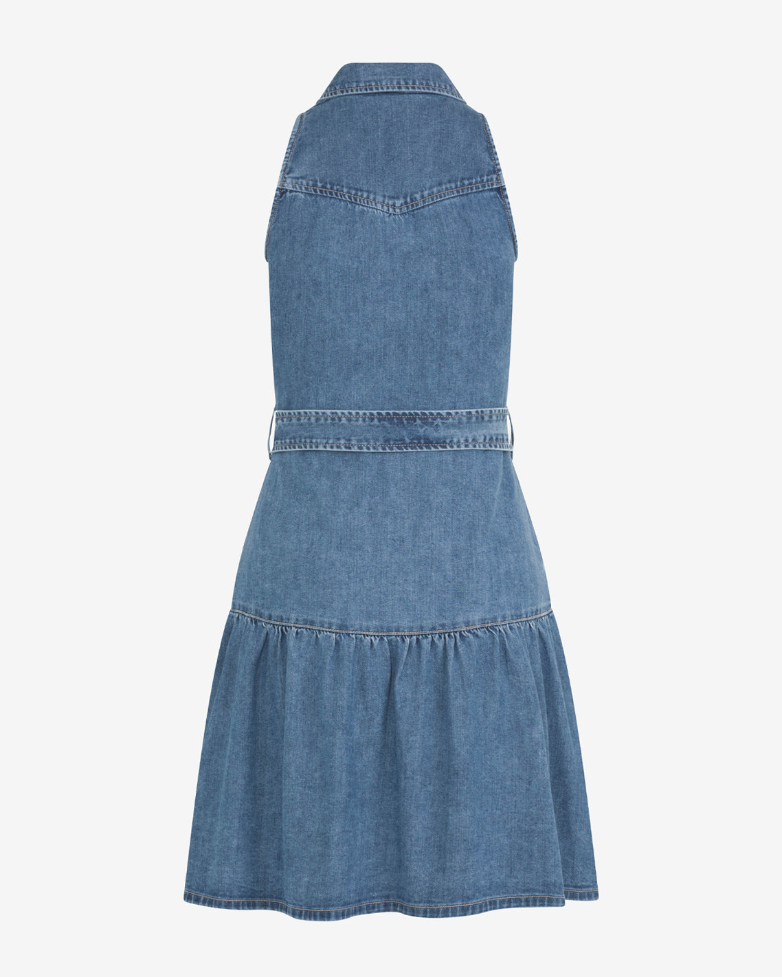 Lexi Sleeveless Tie Waist Dress Medium Wash - Draper James