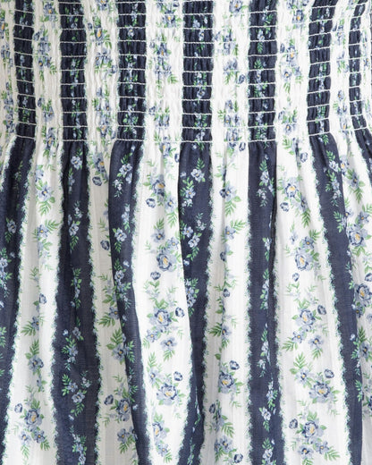 Wren Dress in Floral Stripe Multistripe - Draper James