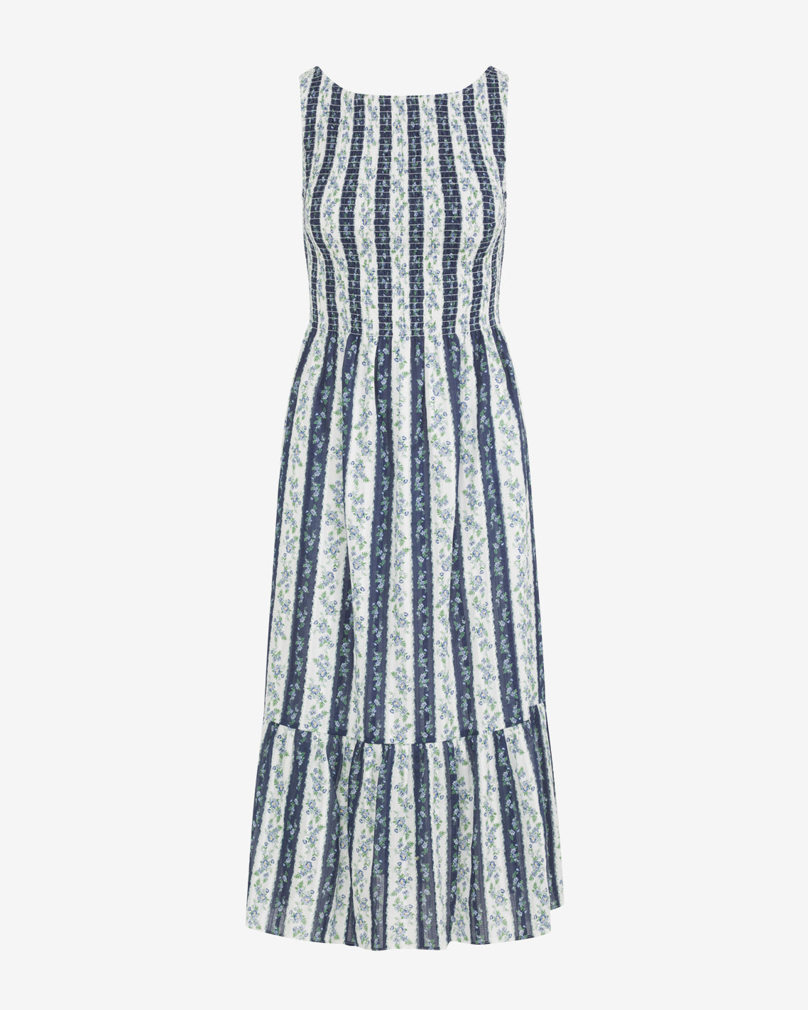 Wren Dress in Floral Stripe Multistripe - Draper James
