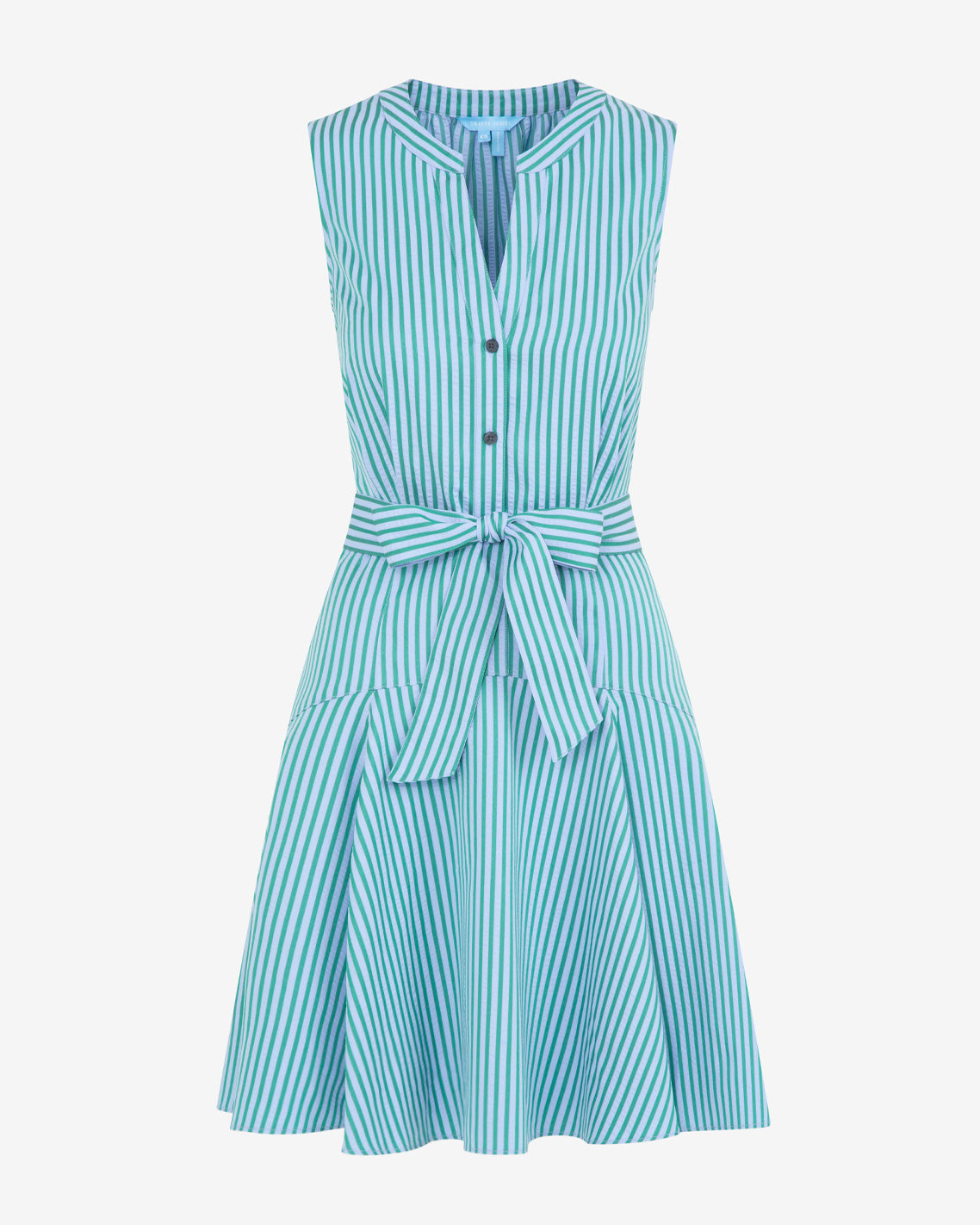 Avery Sleeveless Dress in Seersucker Stripe Multistripe - Draper James
